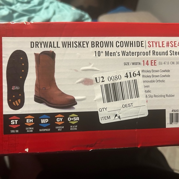 Justin steel toe waterproof! Brand new! - Picture 2 of 9